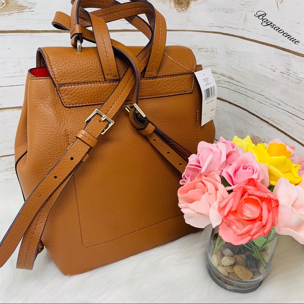 Kate Spade Hayes Medium Backpack leather ginger - Picture 6 of 8